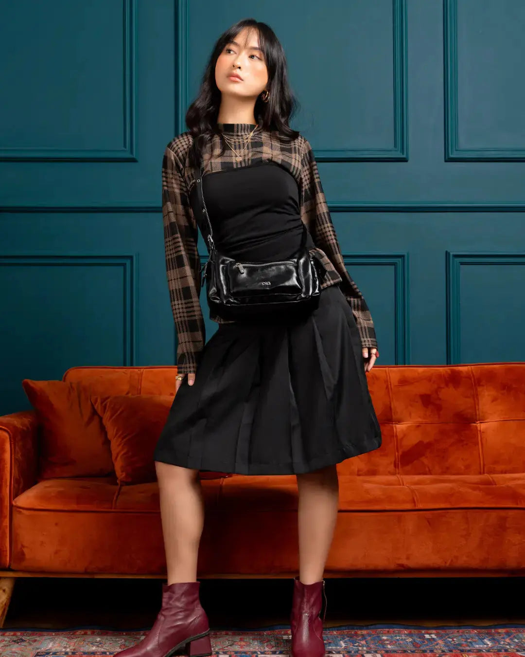 The Sophia Label - EVERYDAY CITY MINI BAG IN PANTHER BLACK