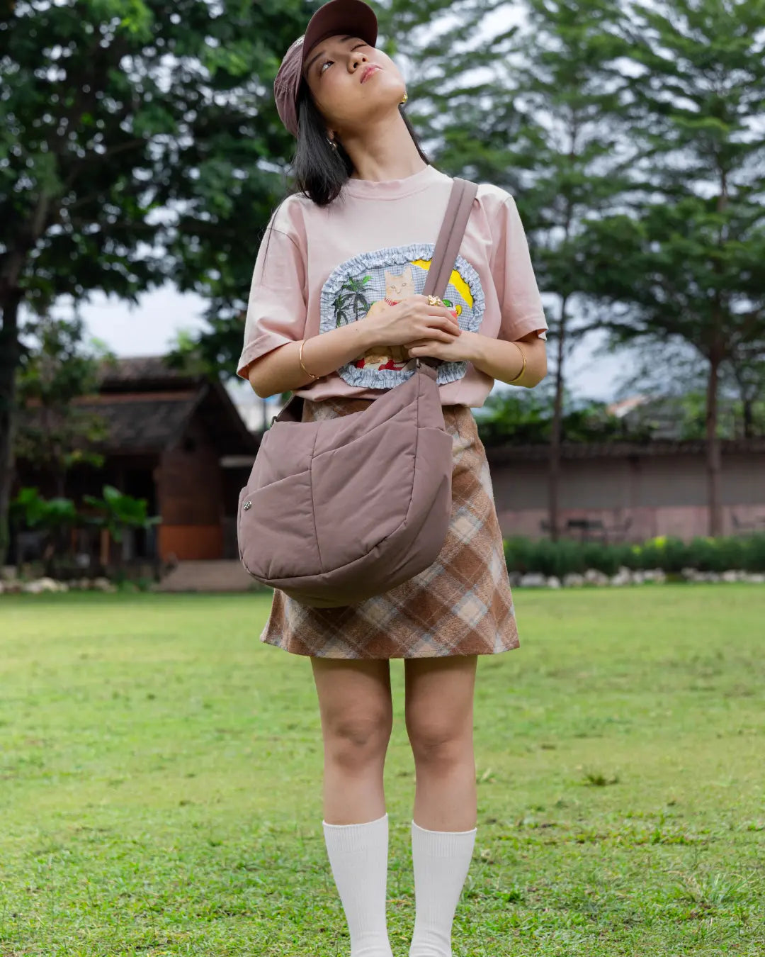 SIGNATURE POCKET CROSSBODY BAG IN POSH TAUPE TSL Singapore