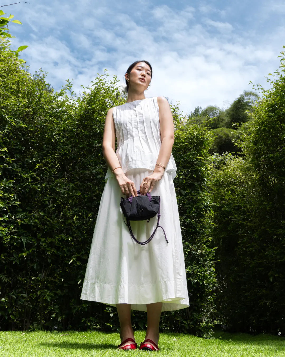 CUTESY MINI TOTE IN RAVEN TSL Singapore