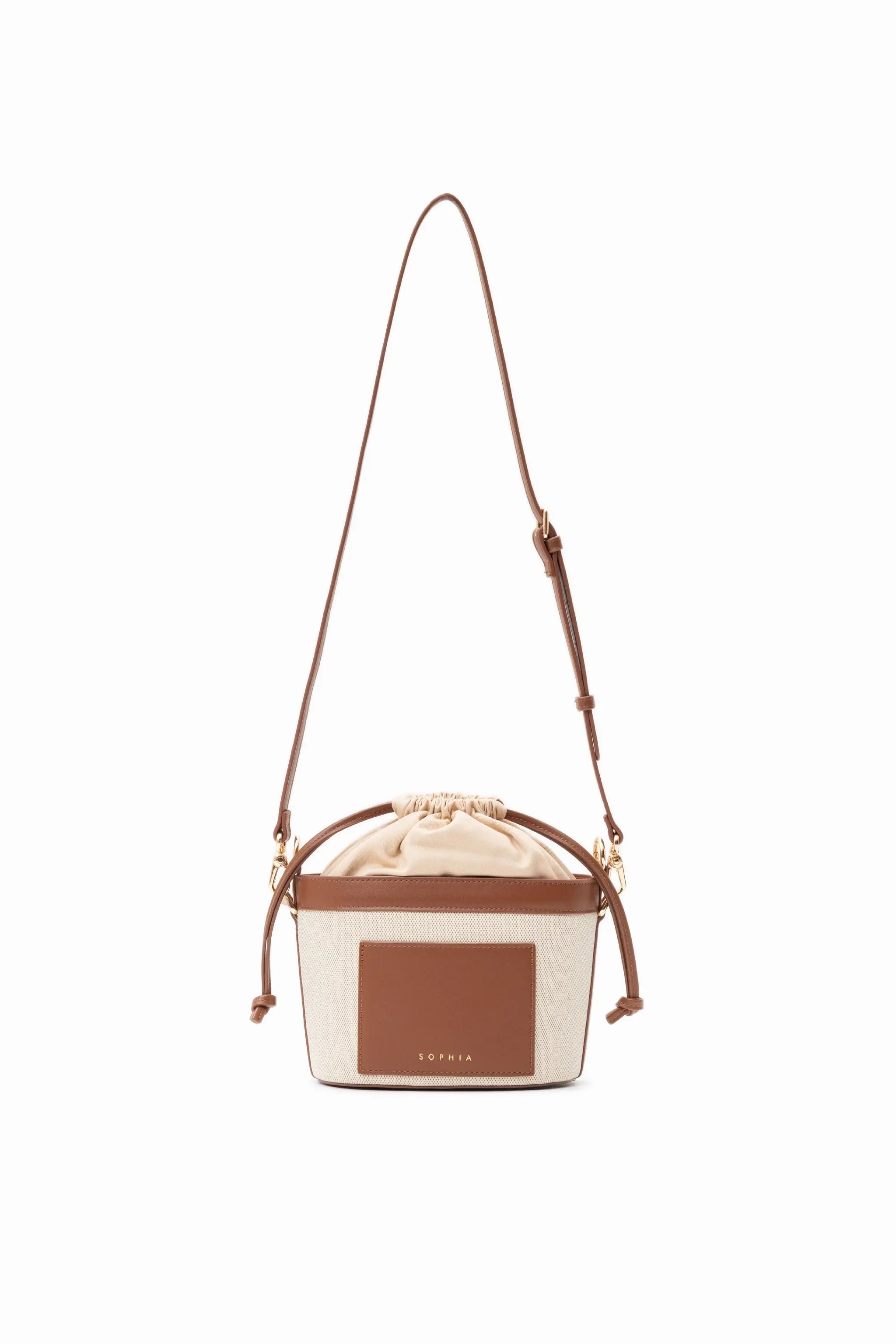 CALLY CANVAS MINI BUCKET BAG
