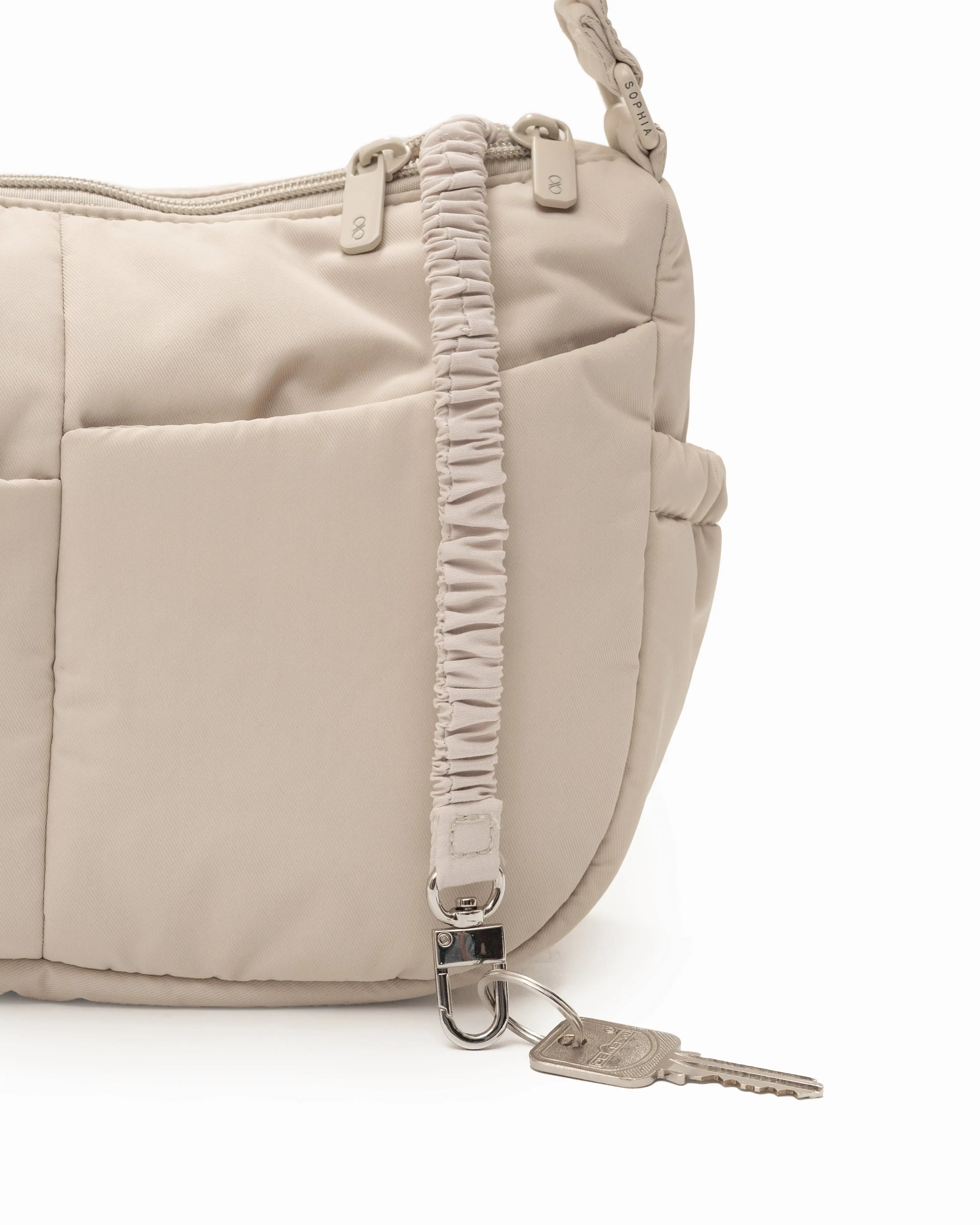 MINI SIGNATURE POCKET CROSSBODY BAG IN POSH OAT