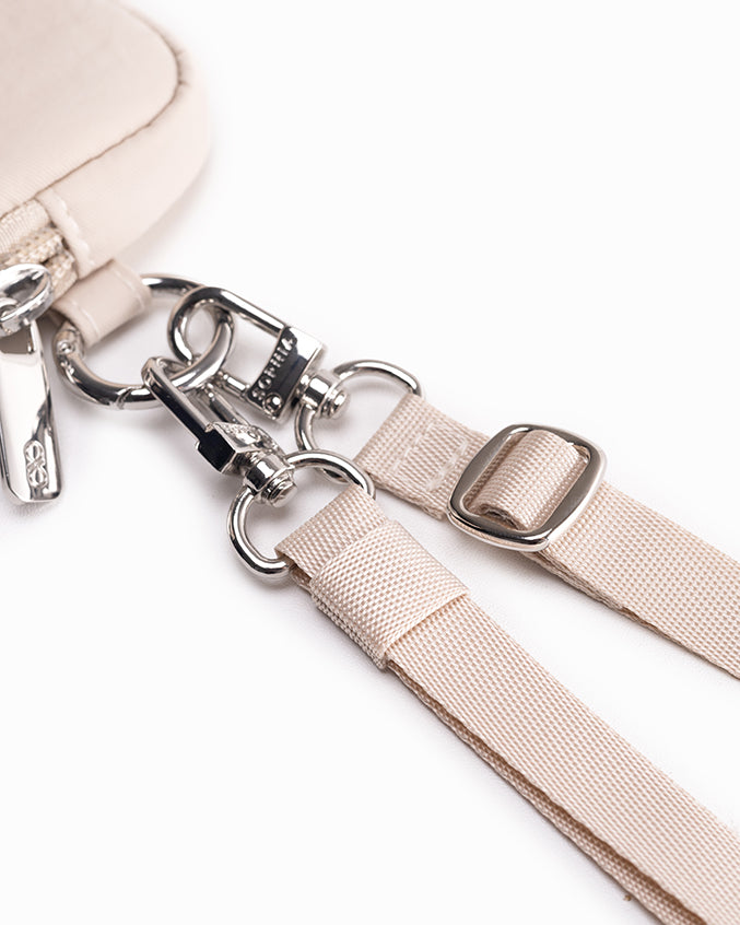 CARDHOLDER LANYARD IN CRÈME