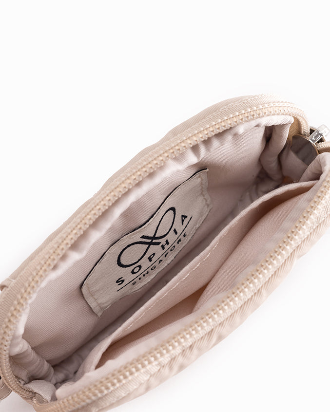 CARDHOLDER LANYARD IN CRÈME