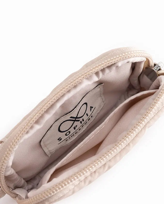 CARDHOLDER LANYARD IN CRÈME TSL Singapore