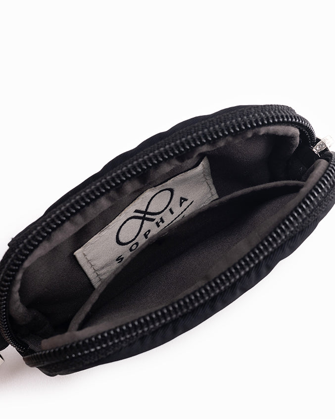 CARDHOLDER LANYARD IN JET BLACK