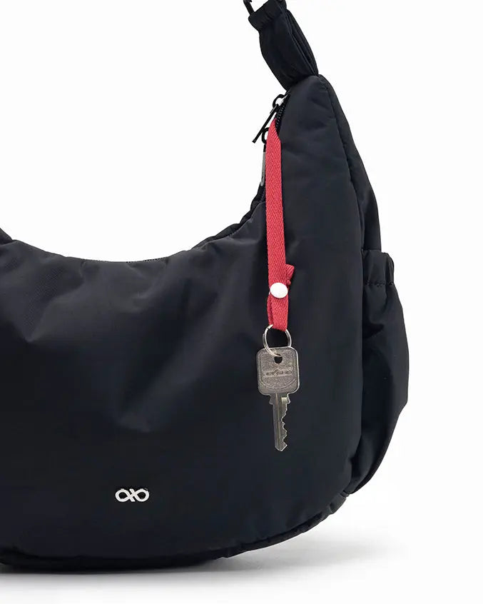 L POSH CRESCENT BAG IN JET BLACK TSL Singapore