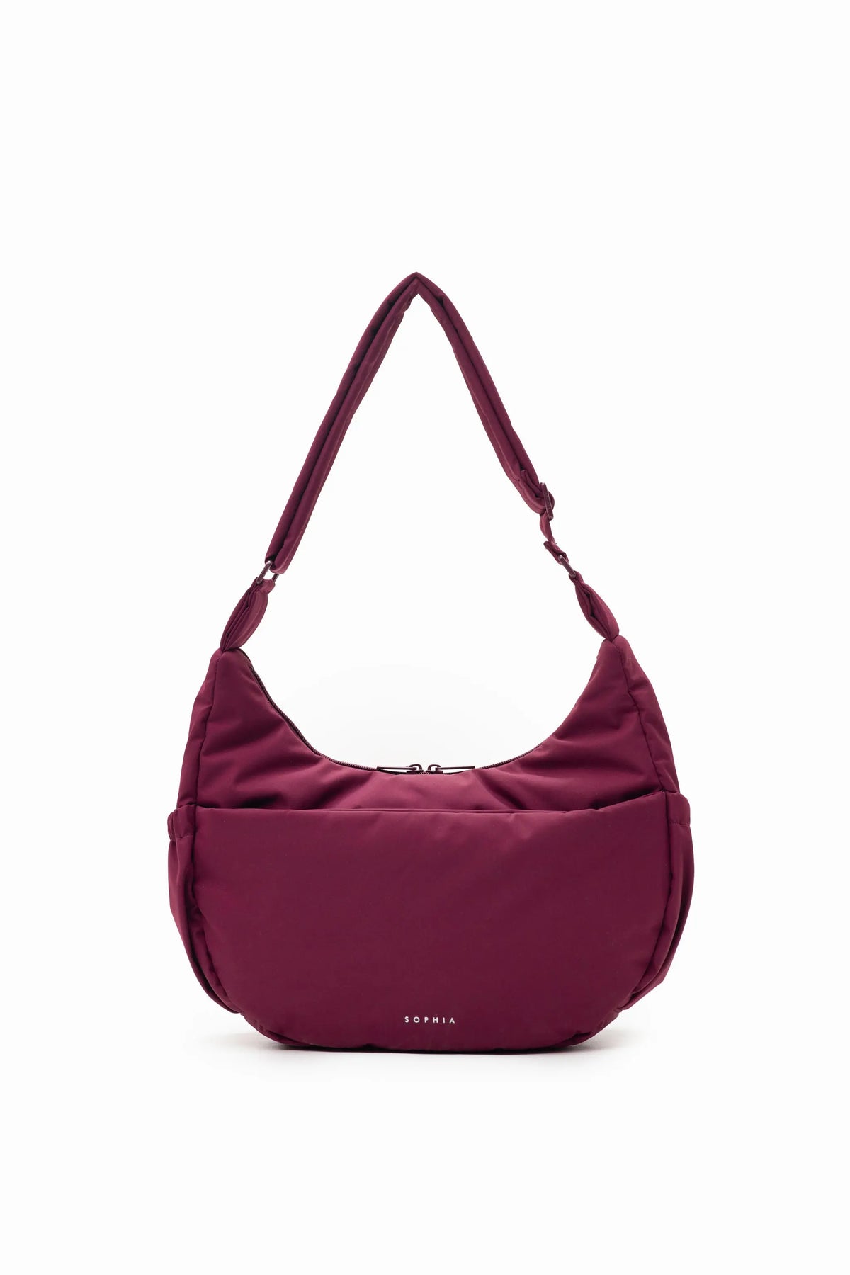 COSY LUXE L CRESCENT BAG 2.0 IN WINE