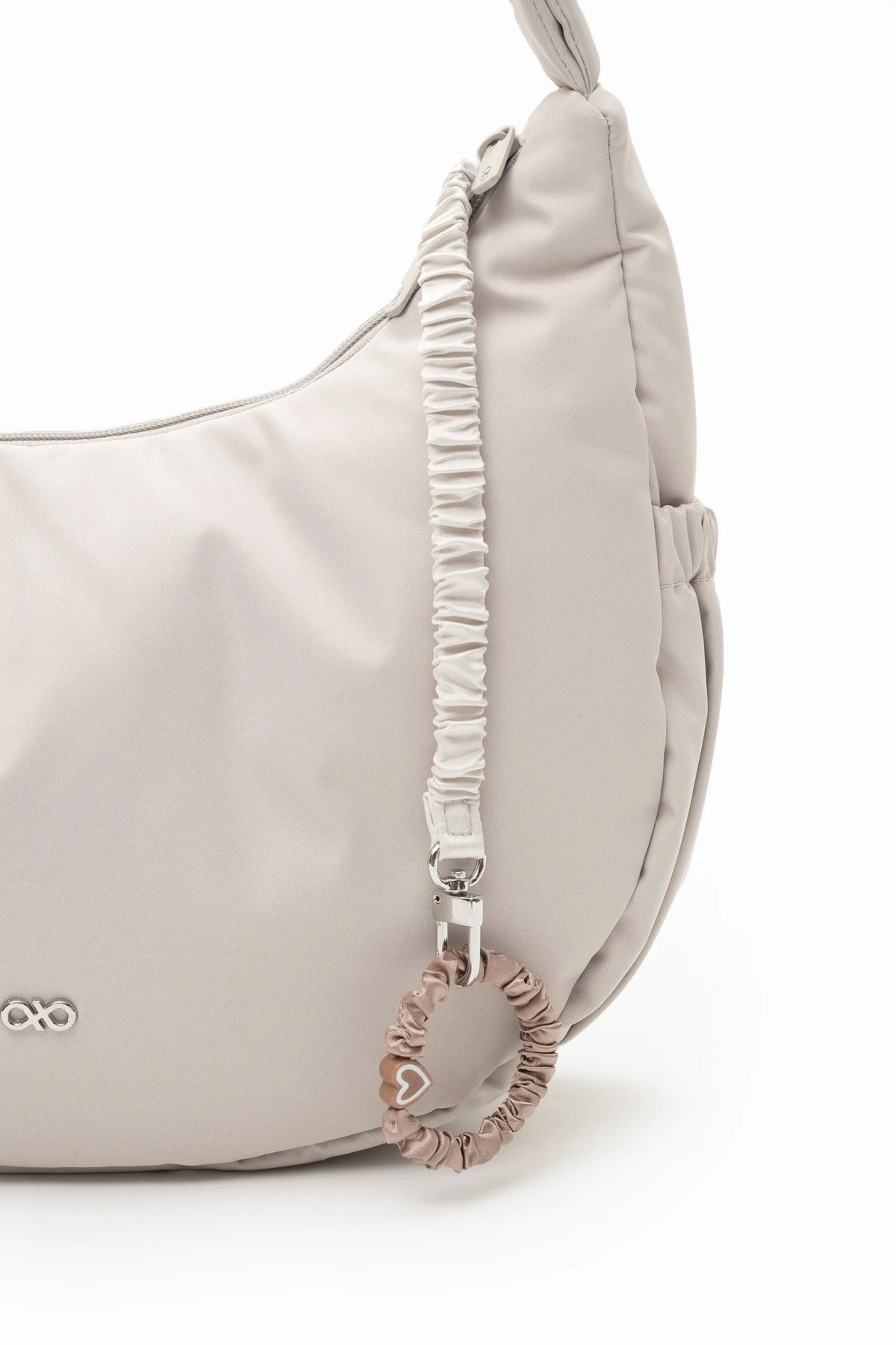 COSY LUXE L CRESCENT BAG 2.0 IN DOVE GREY