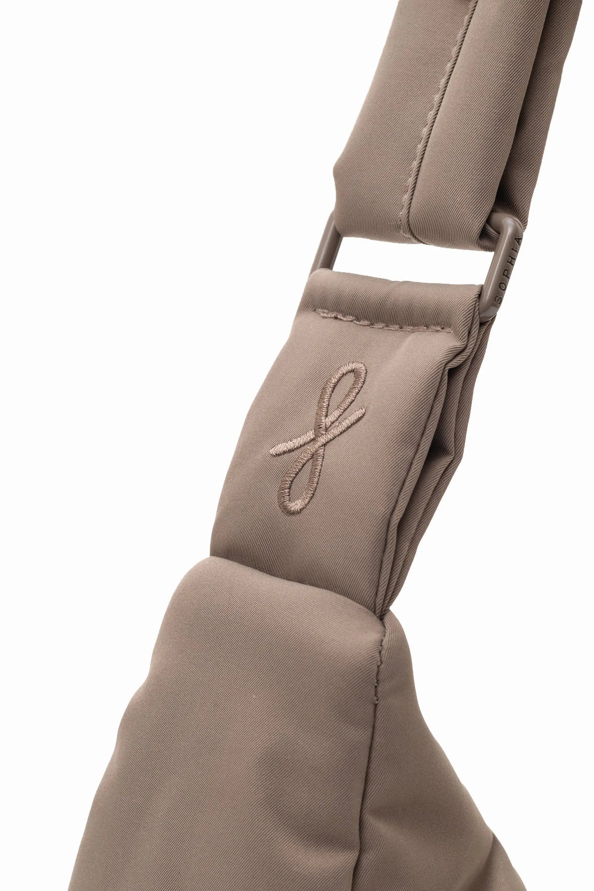 COSY LUXE L CRESCENT BAG 2.0 IN TAUPE