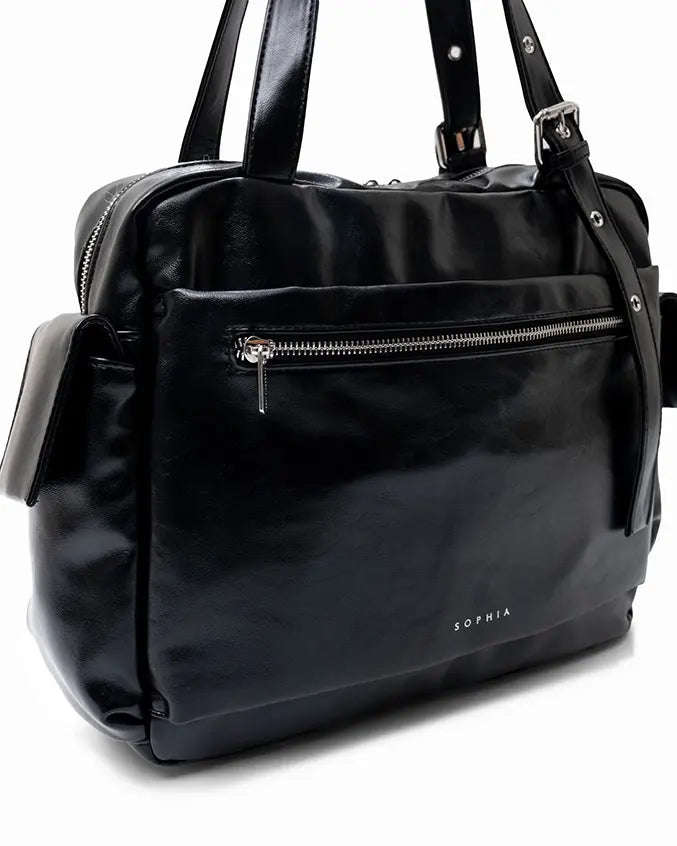The Sophia Label - EVERYDAY CITY TOTE BAG IN PANTHER BLACK