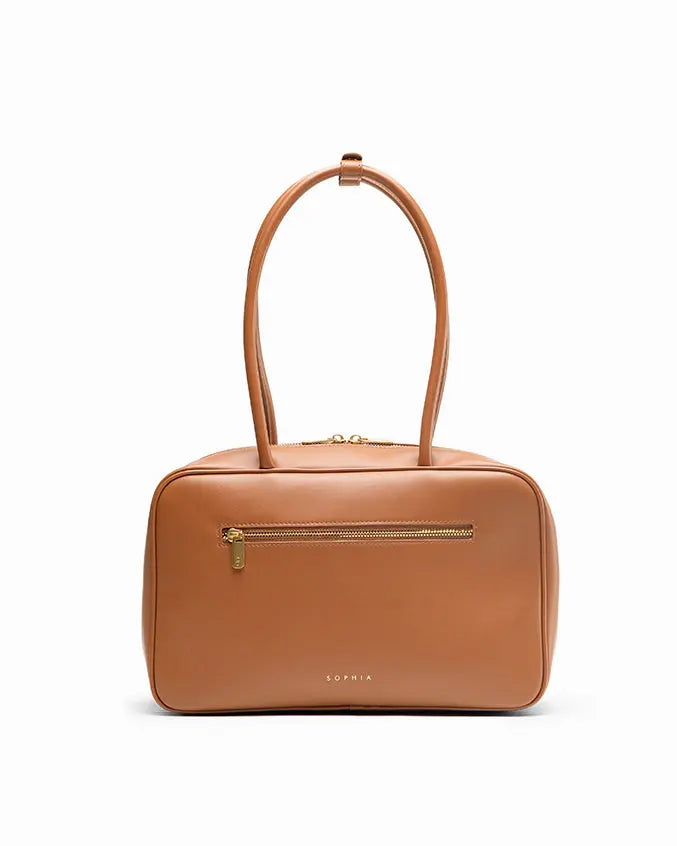 SIGNATURE POCKET M REI TOTE BAG IN CAMEL TSL Singapore