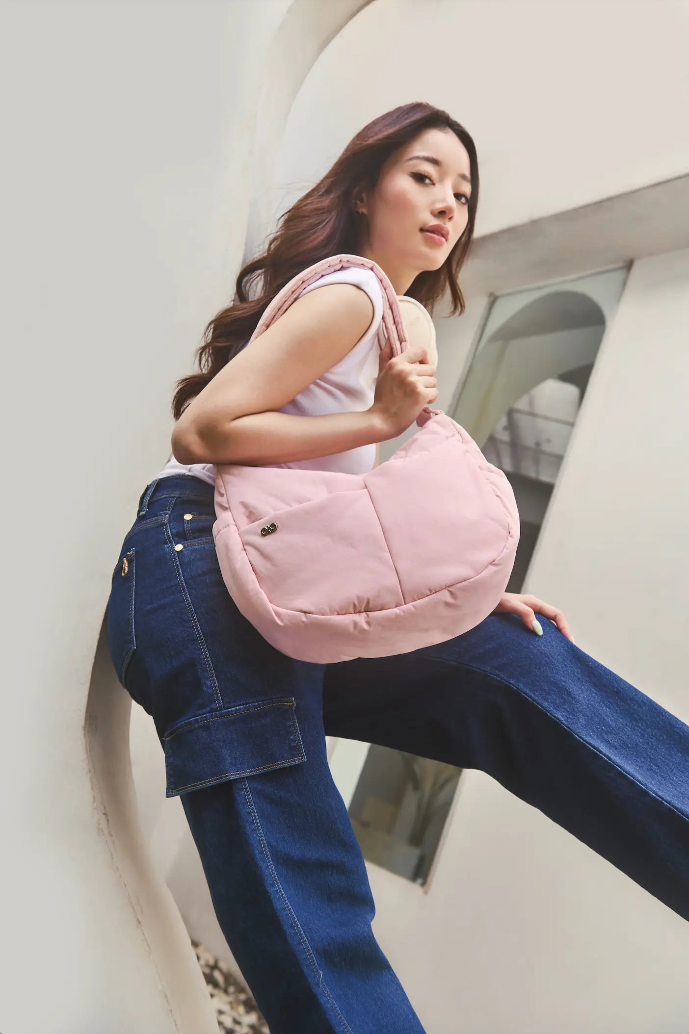 SIGNATURE POCKET CROSSBODY BAG 2.0 IN POSH BLOOM PINK