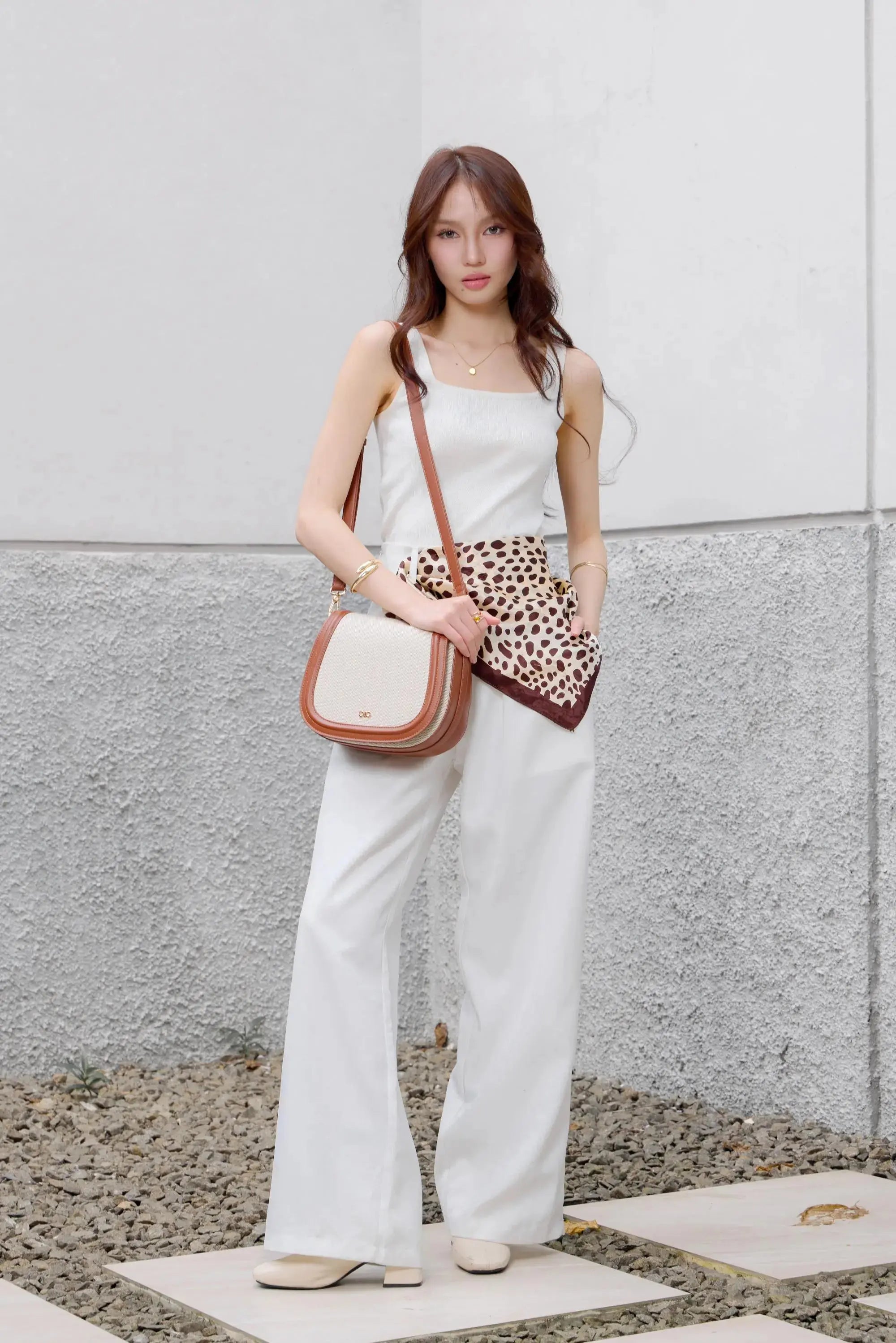 CALLY CANVAS SADDLE CROSSBODY BAG - The Sophia Label