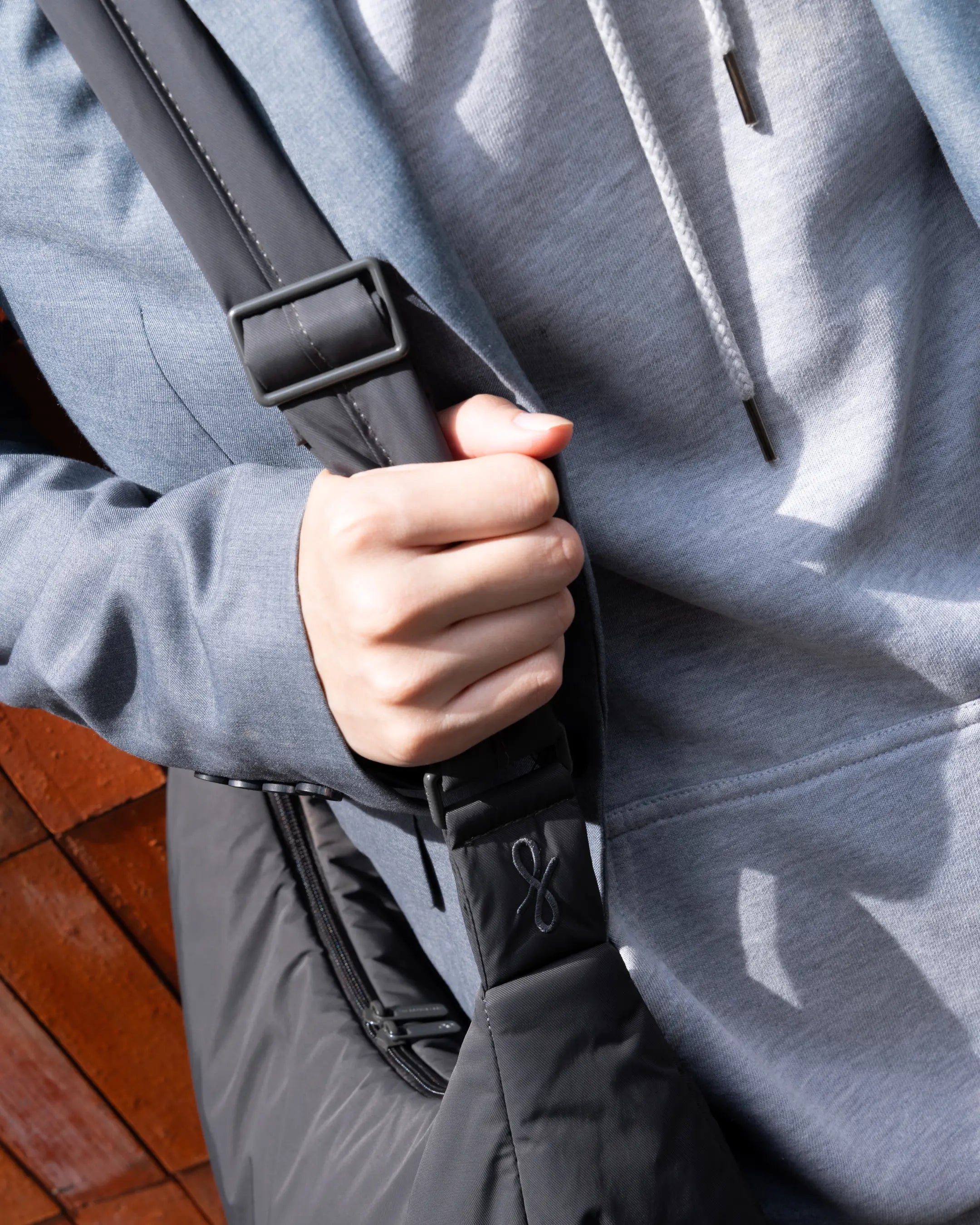 XL POSH CRESCENT BAG IN STORM TSL Singapore