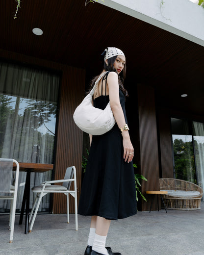 L COSY LUXE CRESCENT BAG IN OAT