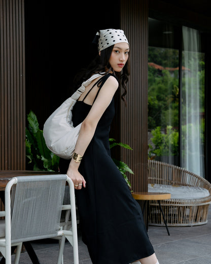 L COSY LUXE CRESCENT BAG IN OAT