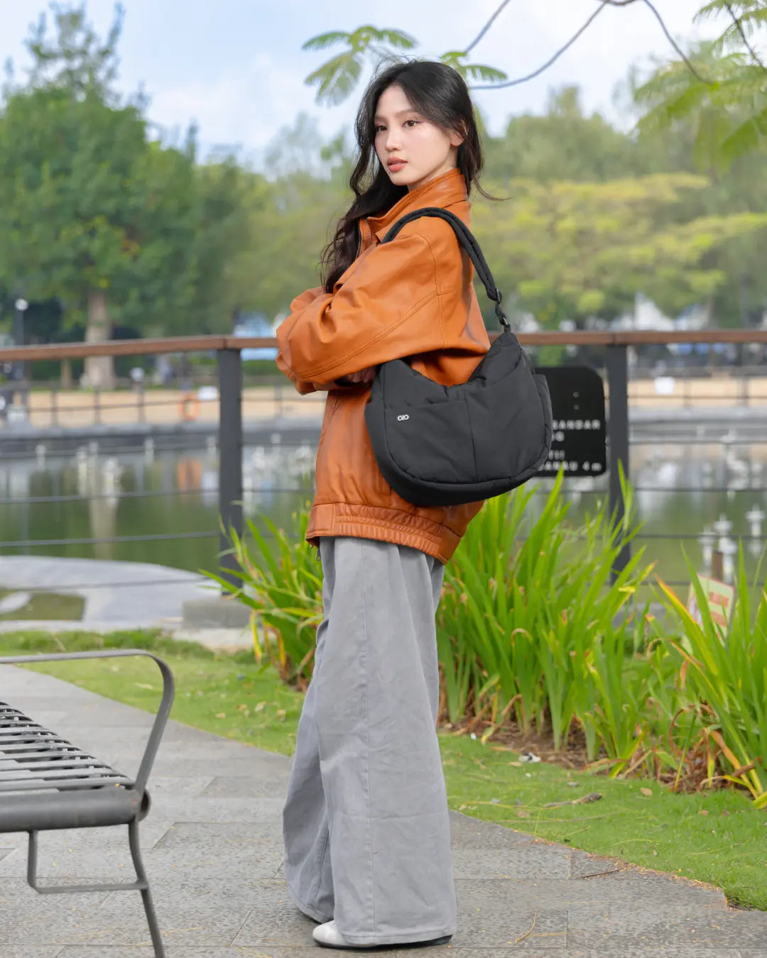 SIGNATURE POCKET CROSSBODY BAG IN POSH JET BLACK TSL Singapore