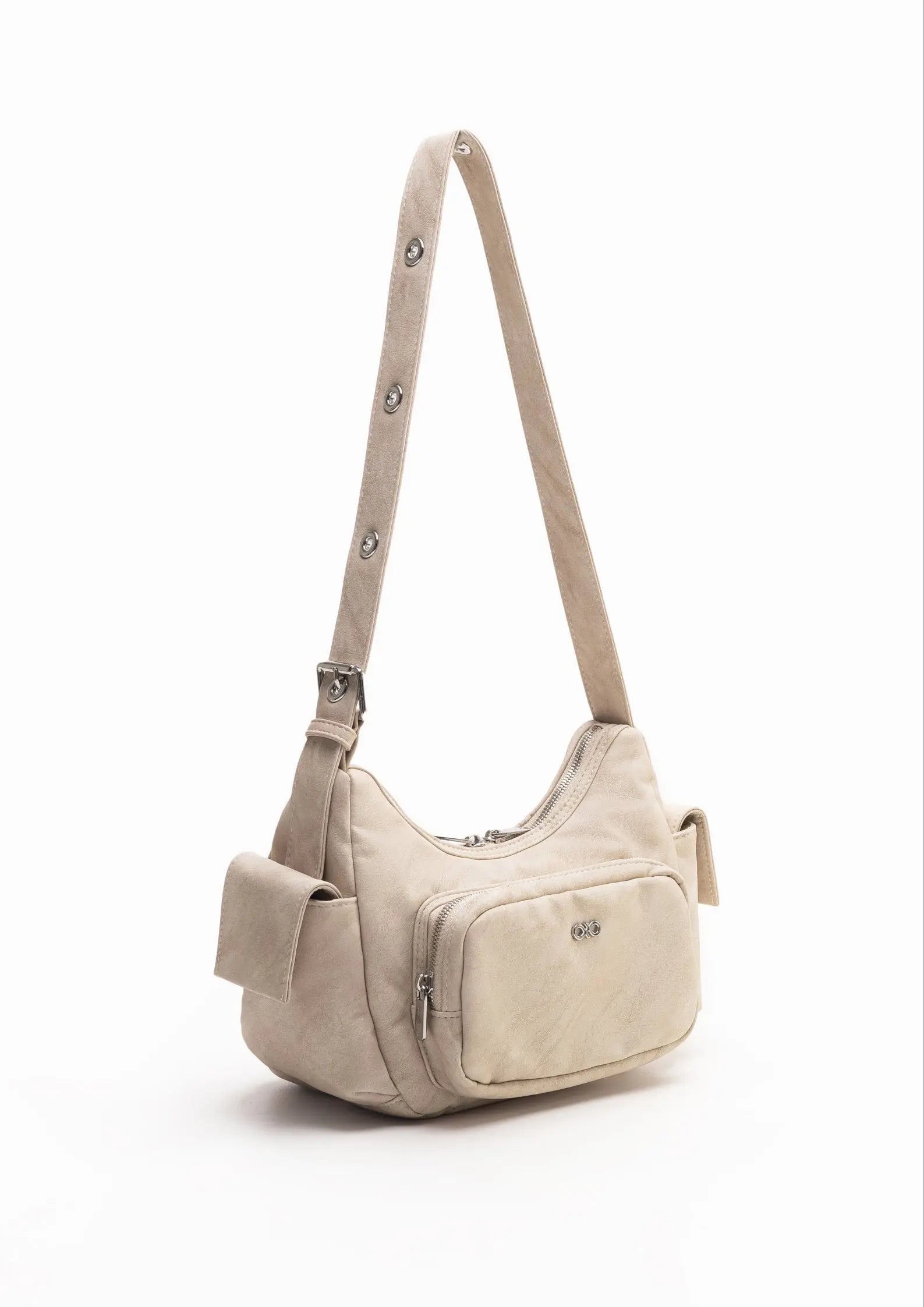TATE POCKET HANDBAG IN SAND The Sophia Label