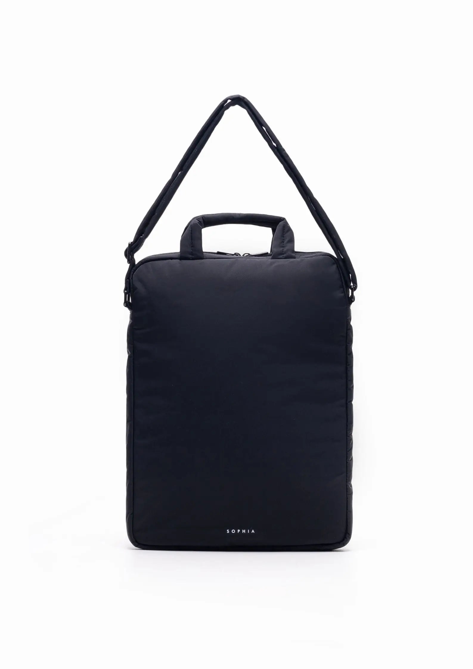 POSH LAPTOP BAG IN JET BLACK The Sophia Label