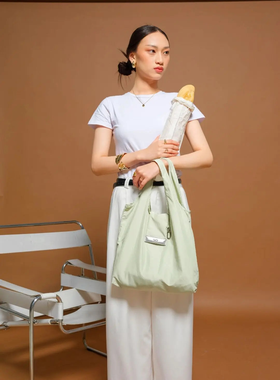 ROLLIE BAG IN PEPPERMINT The Sophia Label