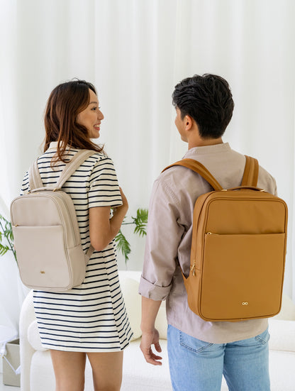 RHEA MAGIC LAPTOP BACKPACK IN ALMOND