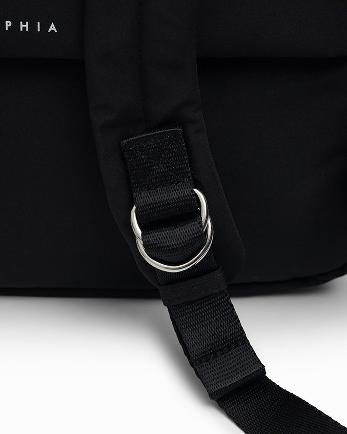 COSY LUXE XL COMMUTER BACKPACK IN JET BLACK