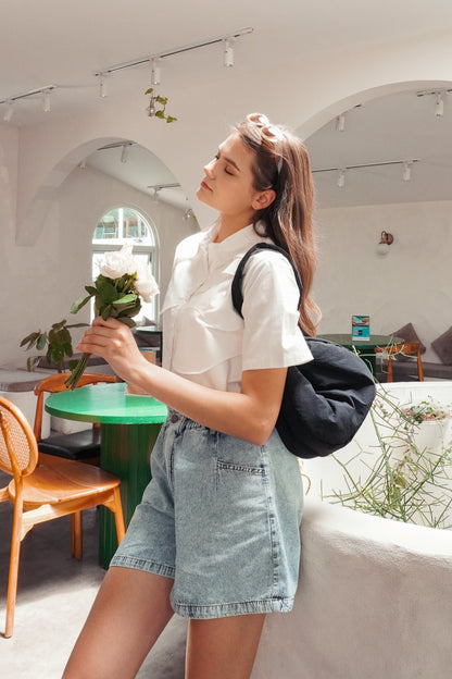 COSY FORTUNE COOKIE BAG IN JET BLACK