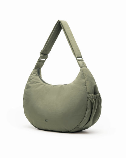 XL COSY PUFFY CROSSBODY BAG IN PINE