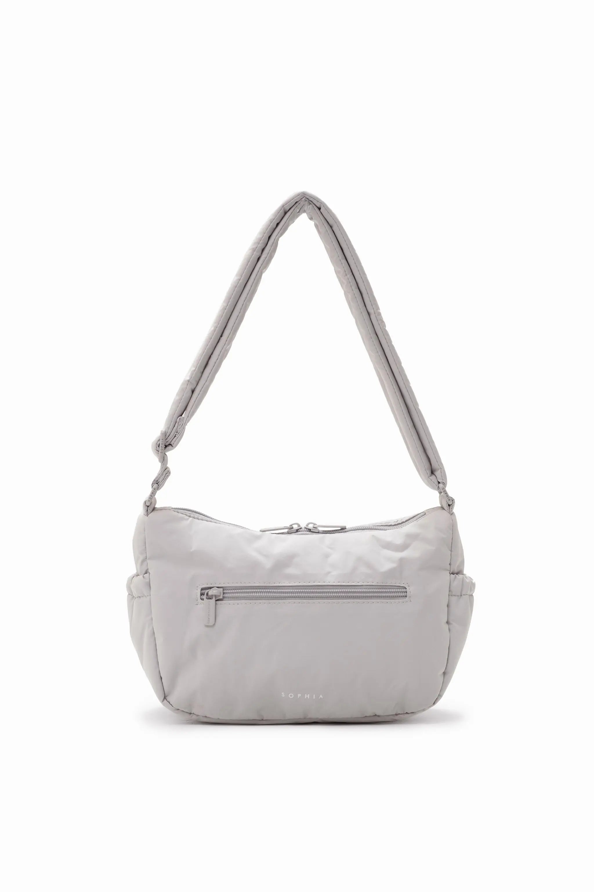 MINI SIGNATURE POCKET CROSSBODY BAG IN COSY LUXE DOVE GREY 
