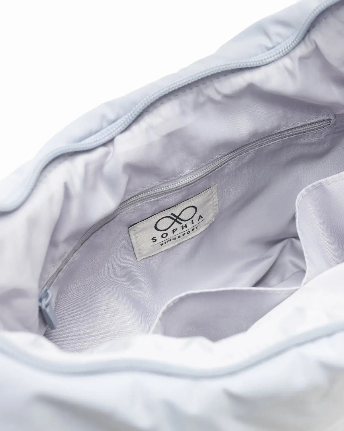 L COSY LUXE CRESCENT BAG IN FROST The Sophia Label