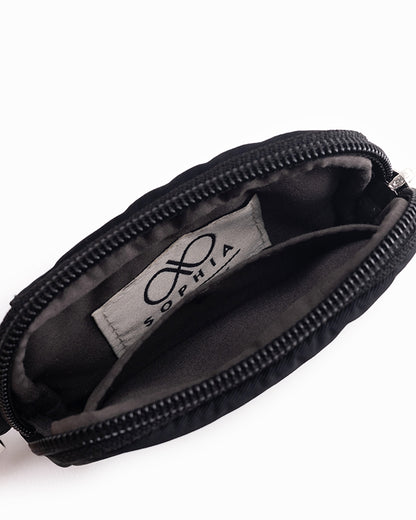 CARDHOLDER LANYARD IN JET BLACK