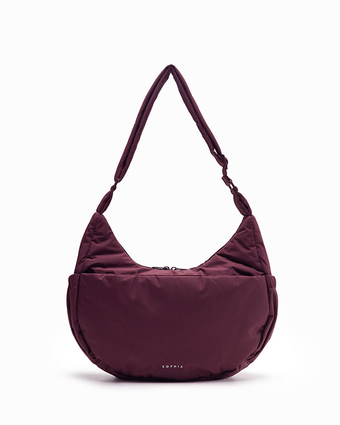 L POSH CRESCENT BAG IN WINE