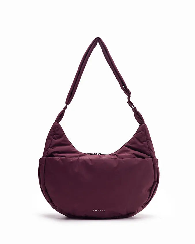 L POSH CRESCENT BAG IN WINE TSL Singapore