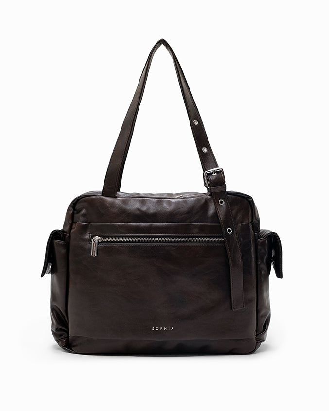 EVERYDAY CITY TOTE BAG IN ESPRESSO BROWN