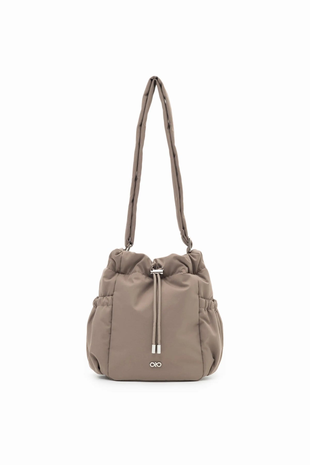 MINI COSY LUXE BUCKET BAG IN TAUPE 