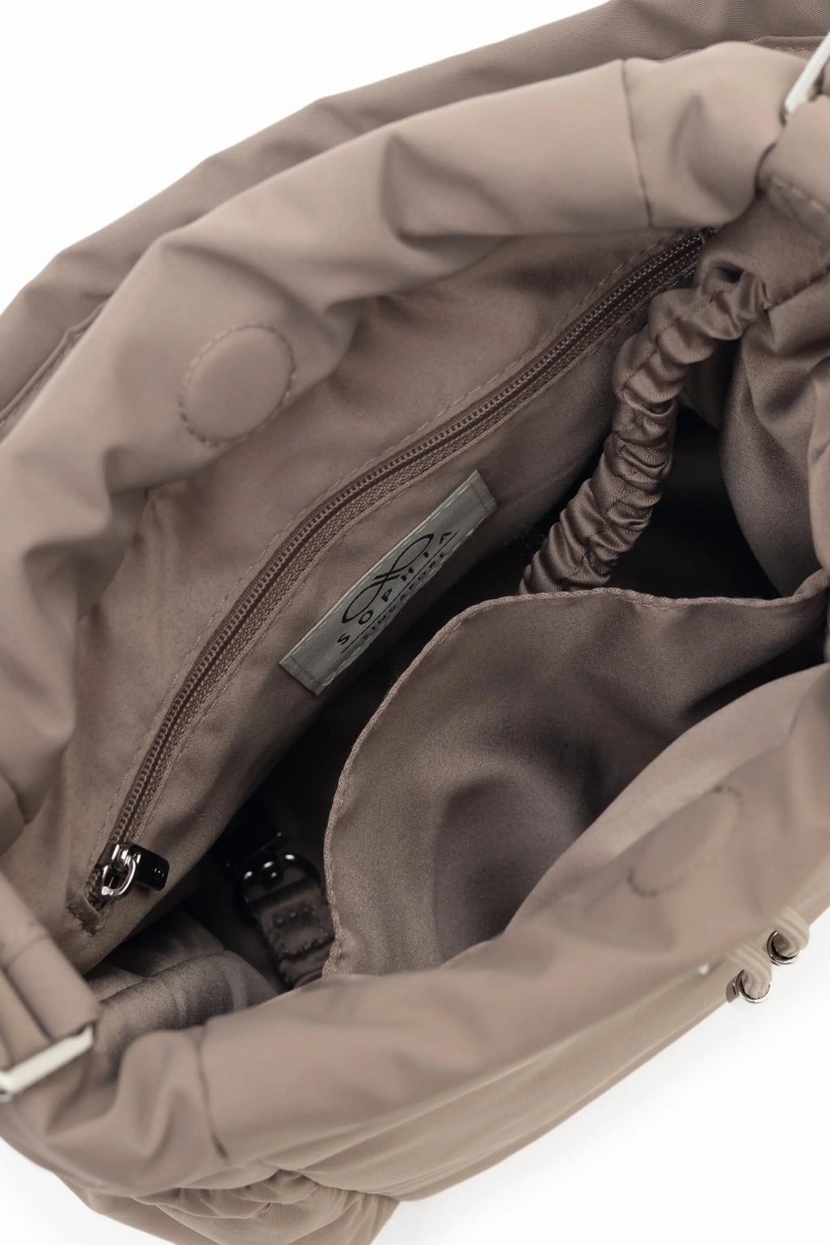 MINI COSY LUXE BUCKET BAG IN TAUPE 