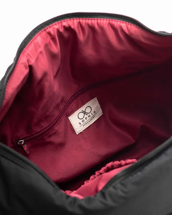 POSH SLOUCHY HOBO IN JET BLACK The Sophia Label