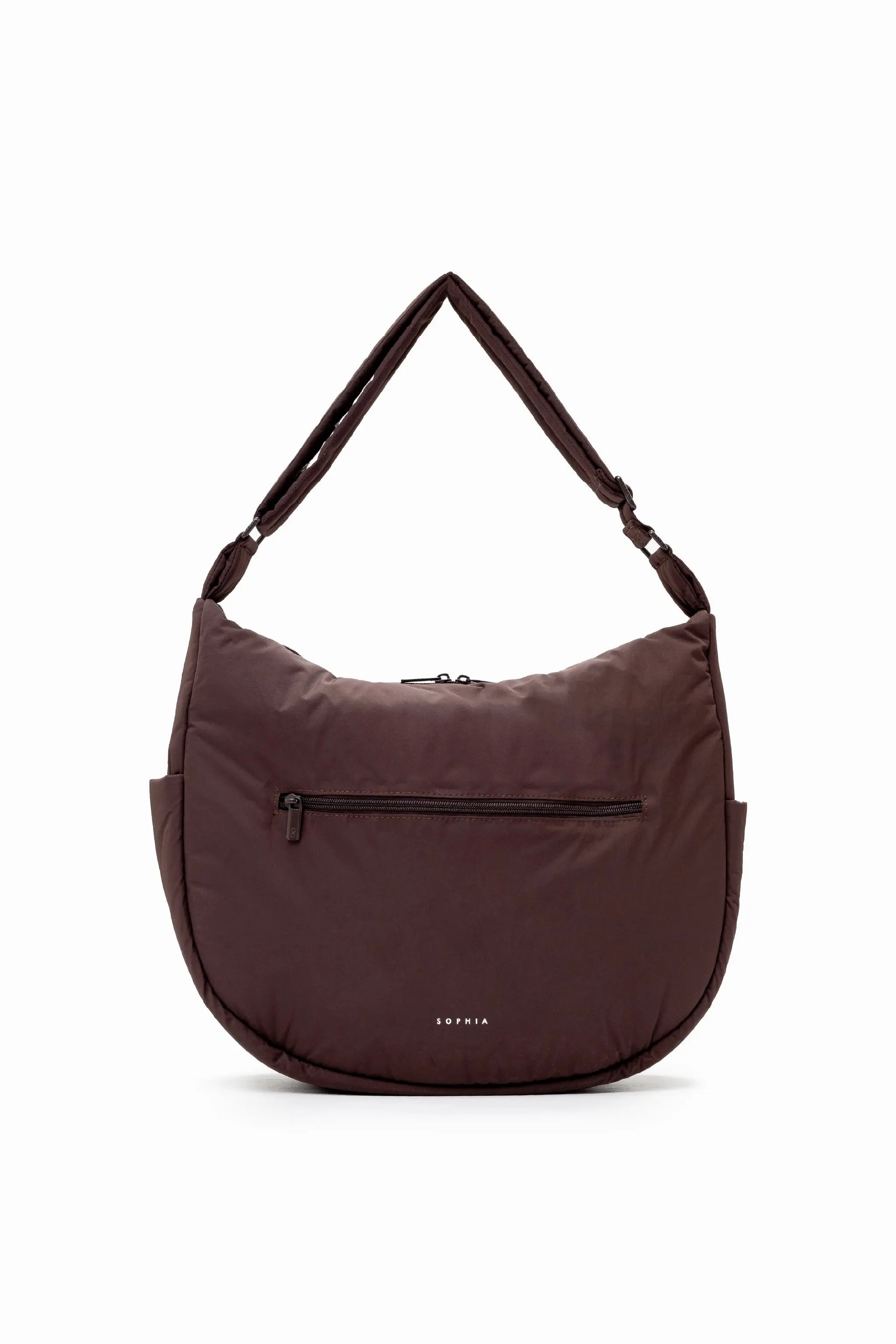 XL SIGNATURE POCKET CROSSBODY BAG IN CHOCO 