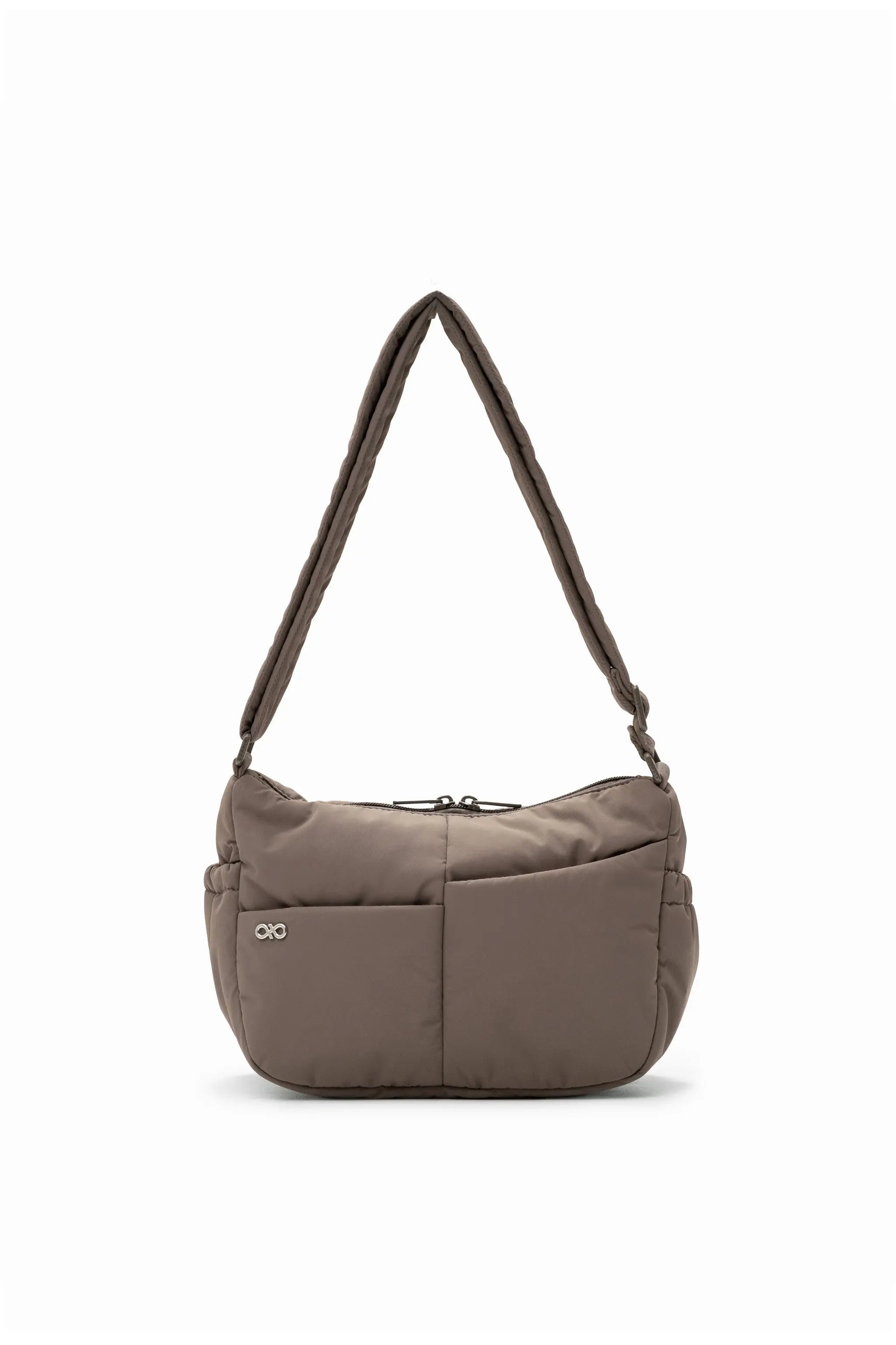 MINI SIGNATURE POCKET CROSSBODY BAG IN POSH TAUPE 